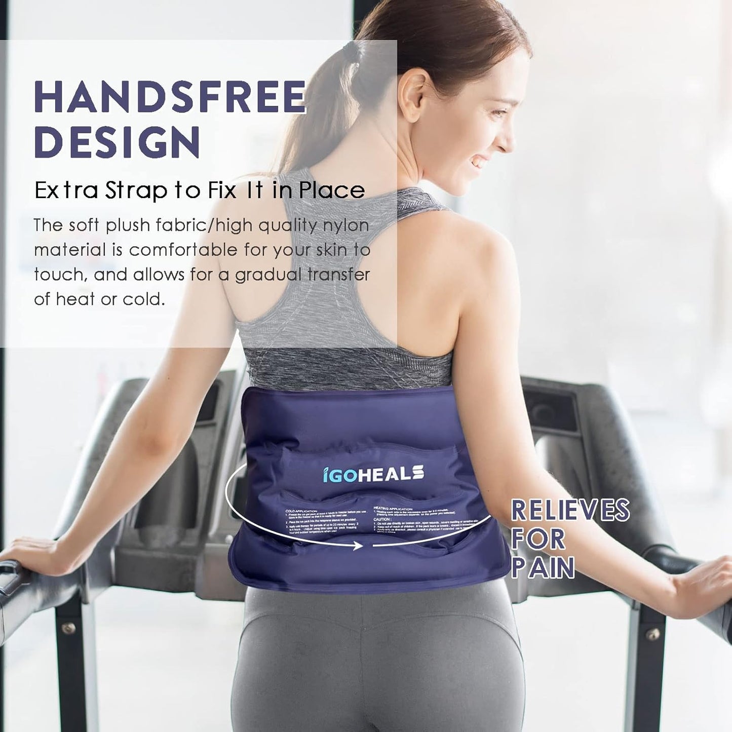 Ice Pack for Injuries Reusable,Back Pain Relief Hot Cold Therapy Wrap,Flexible Gel Pad Cold Compress Heating Bag for Waist,Neck,Shoulder,Hip,Knee,Arm,Leg Pain- Postpartum Recovery Essentials