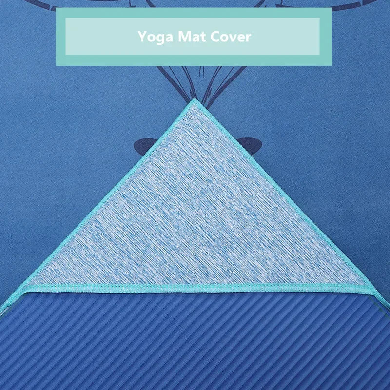 Non-Slip Hot Yoga Towel – 185x63cm Printed Mat Cover for Pilates & Gym