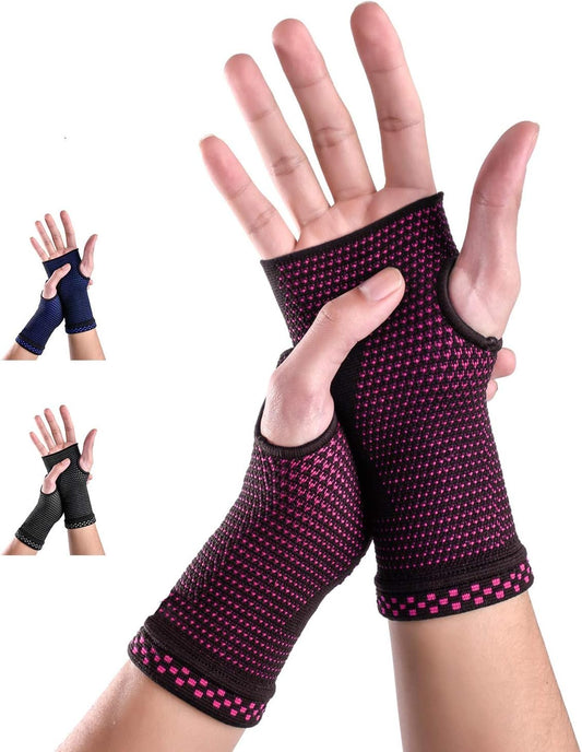 Wrist Compression Sleeves (Pair) – Support & Pain Relief for Carpal Tunnel