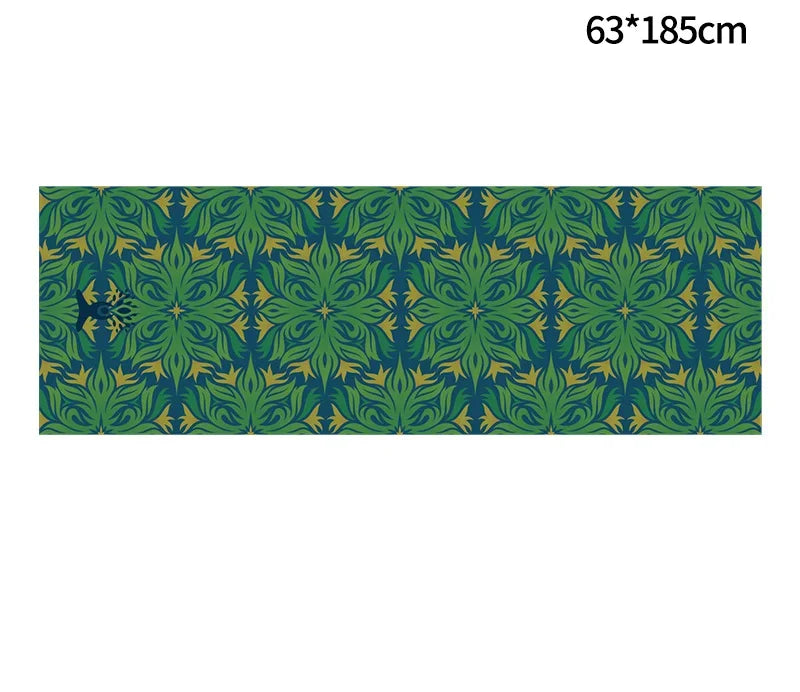 Non-Slip Hot Yoga Towel – 185x63cm Printed Mat Cover for Pilates & Gym