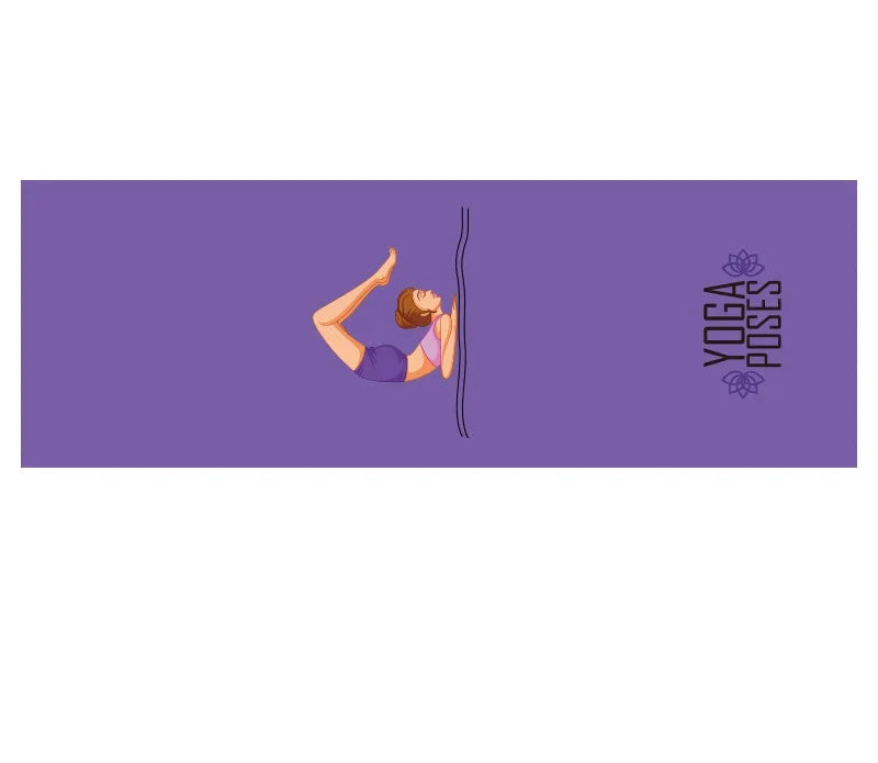 Non-Slip Hot Yoga Towel – 185x63cm Printed Mat Cover for Pilates & Gym